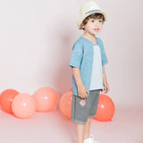 Denim Blue Rolled Shorts | AIMAMA