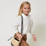 Ruffle White Shirt | TWINSET