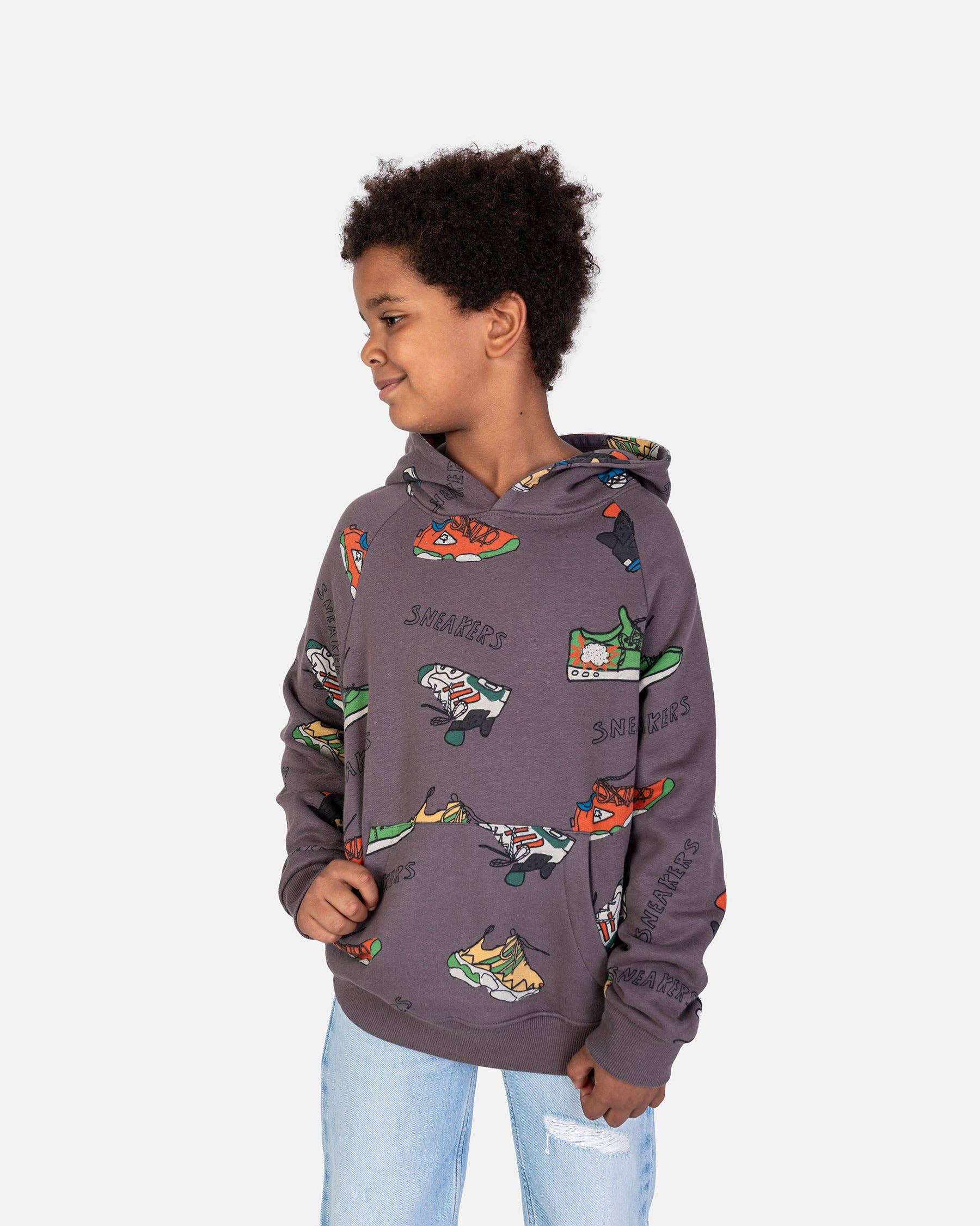 100% Cotton Hoodie "Sneakers" | Unisex Sweatshirt | NAADA - CapuletKids