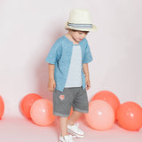 Denim Blue Rolled Shorts | AIMAMA
