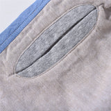 Blue & Grey Colorblock Shorts | AIMAMA