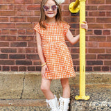 Orange & White Polka Dot Dress | AIMAMA