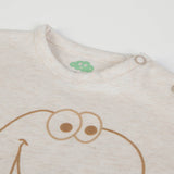 T-shirt + pants (boble) - Ecru/brown