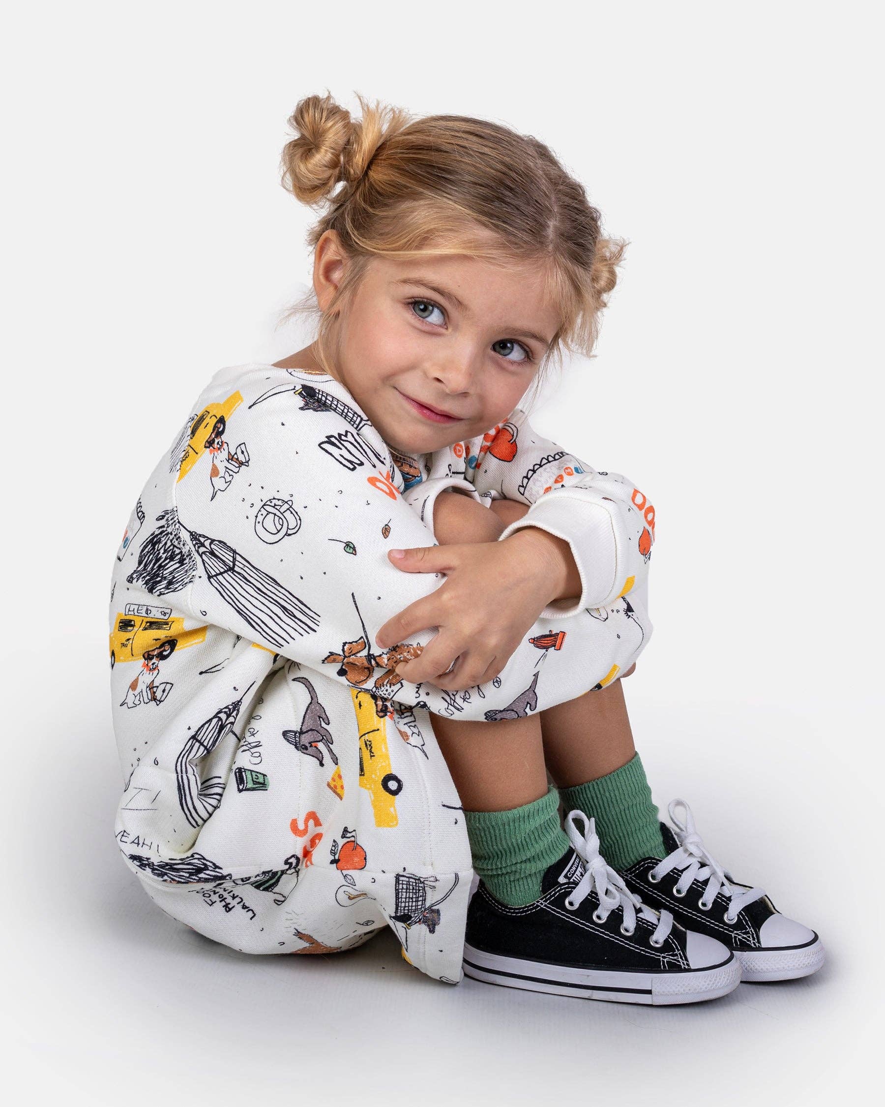 100% Cotton Dress "NYC dogs" | NAADA - CapuletKids