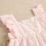 Pink Baby Girl's Dress with Ruffle and Polka Dots: Rose - CapuletKids
