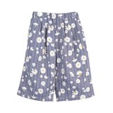 Floral Plaid Wide Pants BLUE - CapuletKids