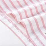 Pink & White Striped Oversized Tee | AIMAMA