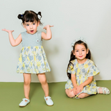 Yellow & Grey Nature Print Blouse | AIMAMA