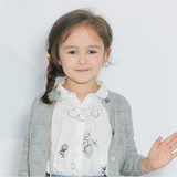 Grey Circle Print Cardigan | AIMAMA