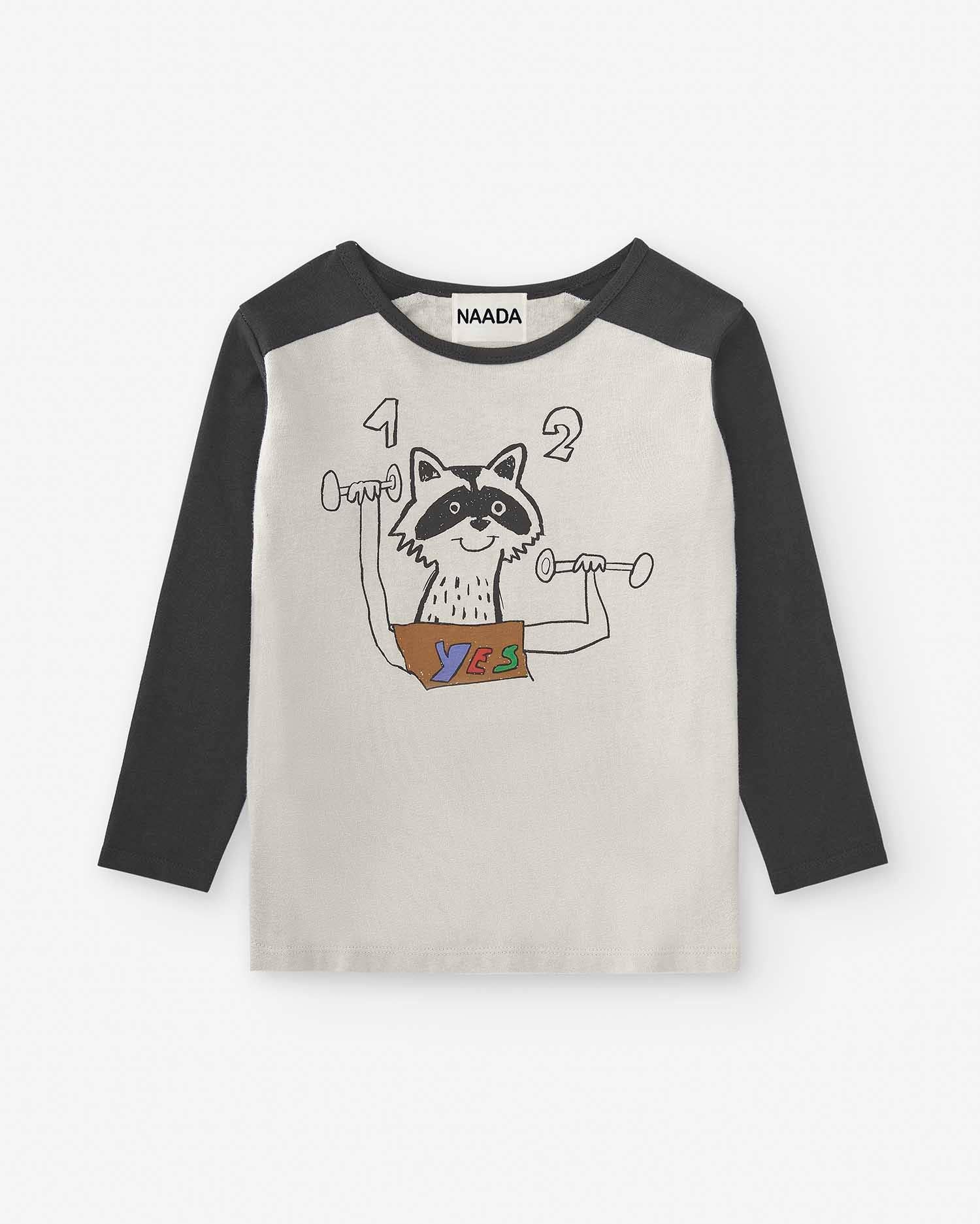 100% Cotton Long Sleeve "Racoon | NAADA - CapuletKids