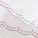 White Lavender Embroidered Shorts | AIMAMA