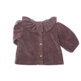 Velvet Ruffle Baby Cardigan | TOCOTO VINTAGE