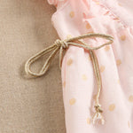 Pink Baby Girl's Dress with Ruffle and Polka Dots: Rose - CapuletKids