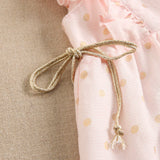 Pink Baby Girl's Dress with Ruffle and Polka Dots: Rose - CapuletKids