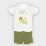 T-Shirt & Shorts Safari Green Set | MINHON