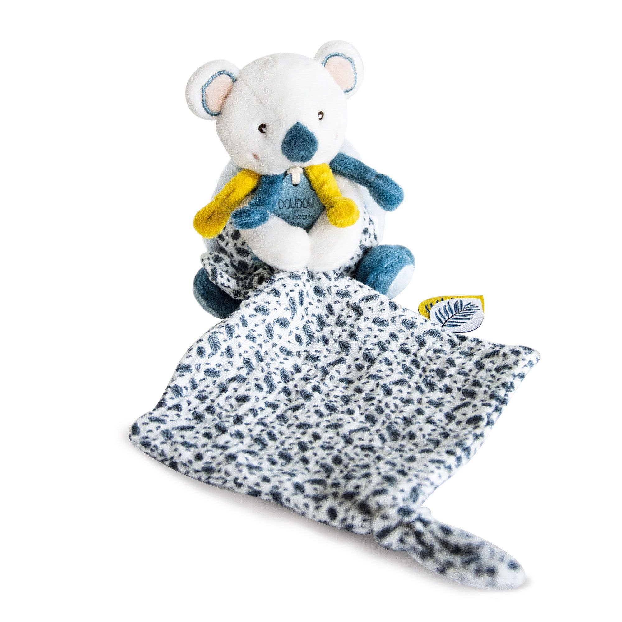 Yoka the Koala plush toy with safety blanket