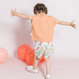 Multicolored Beige Shorts | AIMAMA