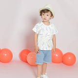 Denim Blue Rolled Shorts | AIMAMA