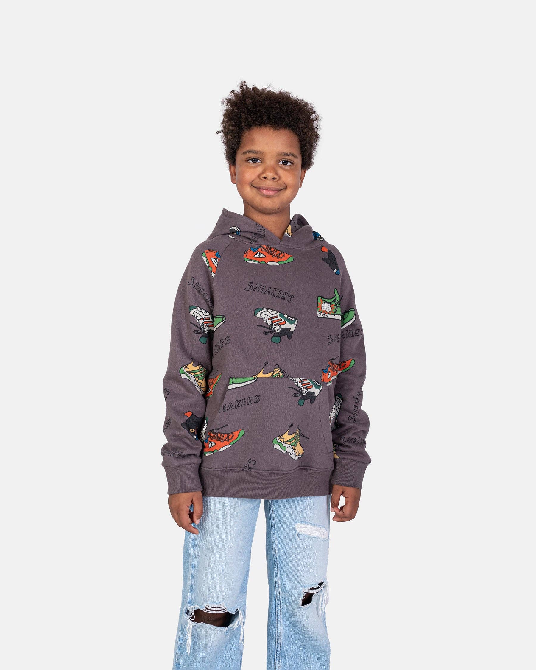 100% Cotton Hoodie "Sneakers" | Unisex Sweatshirt | NAADA - CapuletKids