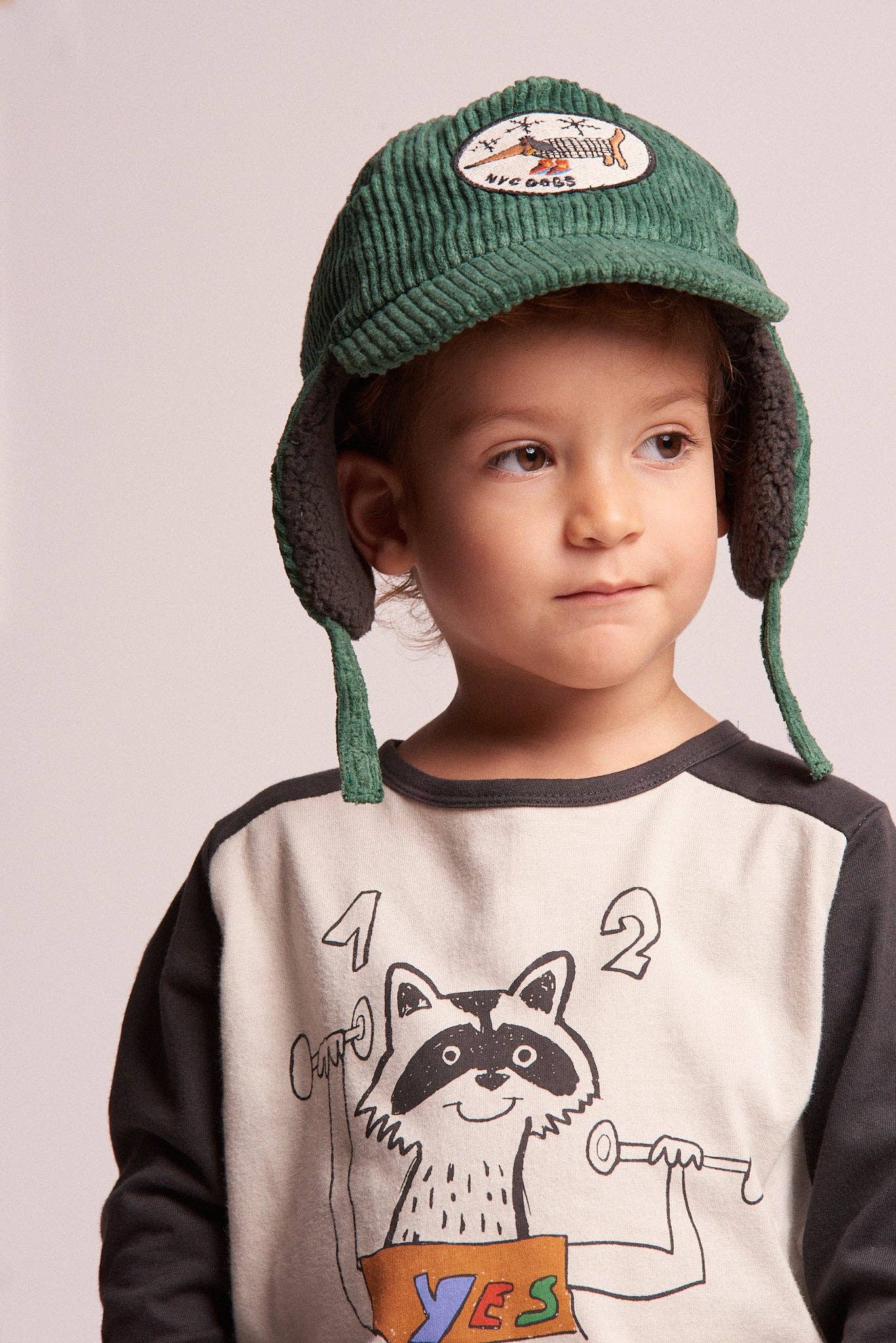 100% Cotton Long Sleeve "Racoon | NAADA - CapuletKids