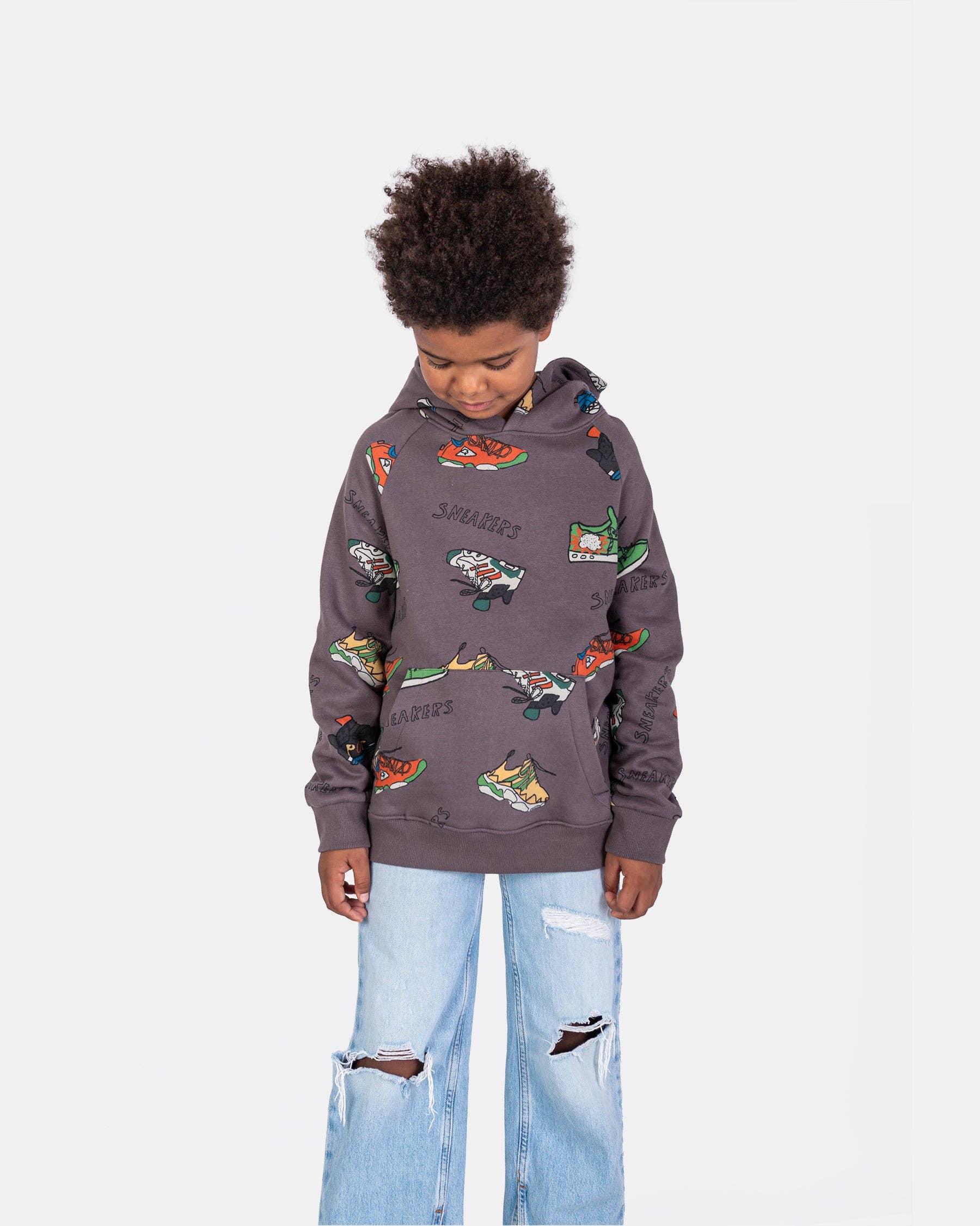 100% Cotton Hoodie "Sneakers" | Unisex Sweatshirt | NAADA - CapuletKids