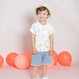 Denim Blue Rolled Shorts | AIMAMA