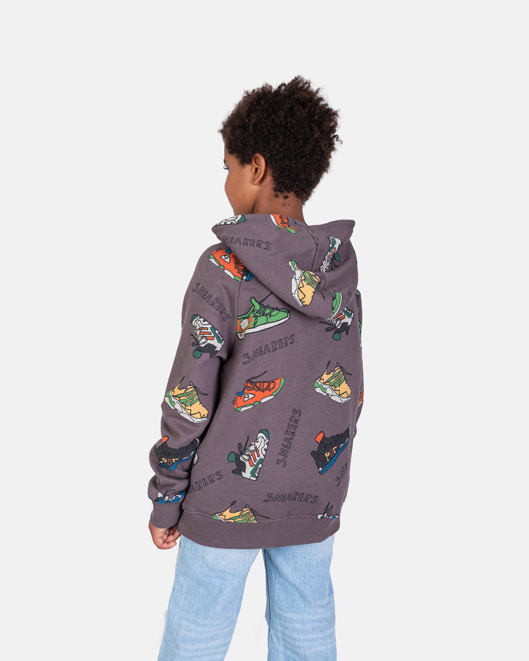 100% Cotton Hoodie "Sneakers" | Unisex Sweatshirt | NAADA - CapuletKids