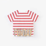 Red Striped Peace Tee | AIMAMA