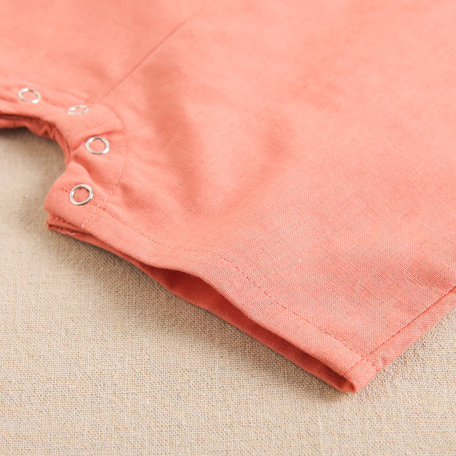 Short Baby Boy's Bib with Front Pocket: 18 Months / Coral - CapuletKids