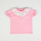 FS Baby T-shirt + woven skirt - White/pink - CapuletKids