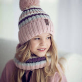 Striped Hat & Snood Set | ANDER