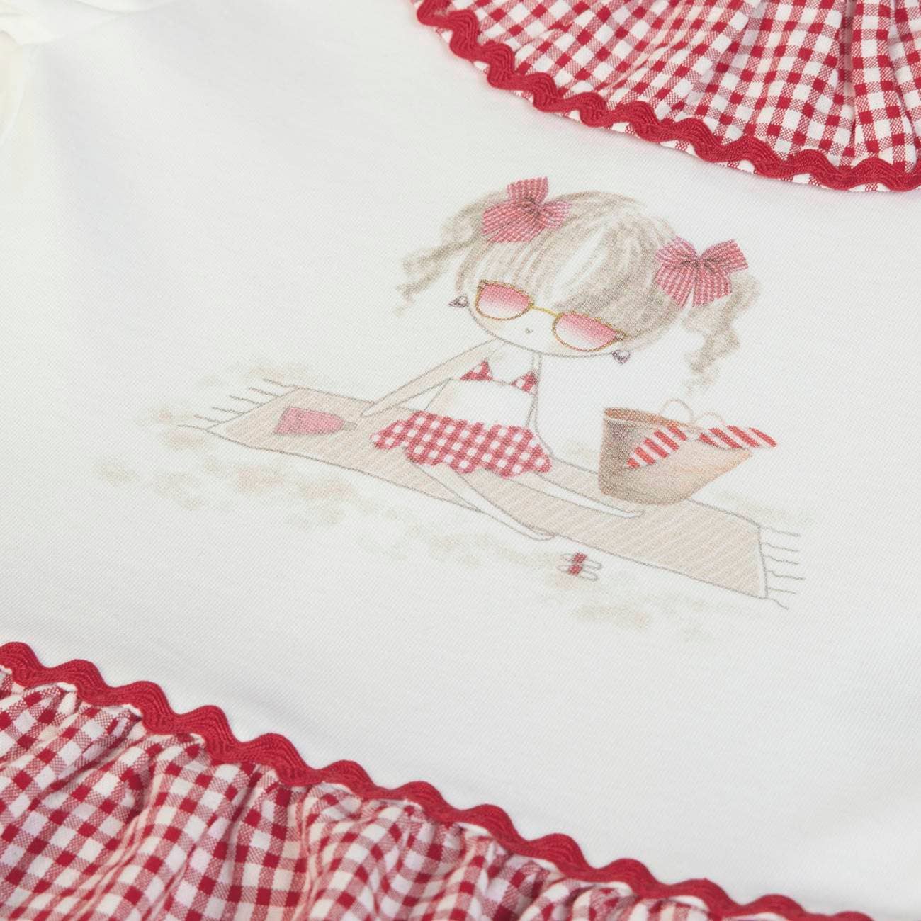 FS Baby Dress - White/red - CapuletKids