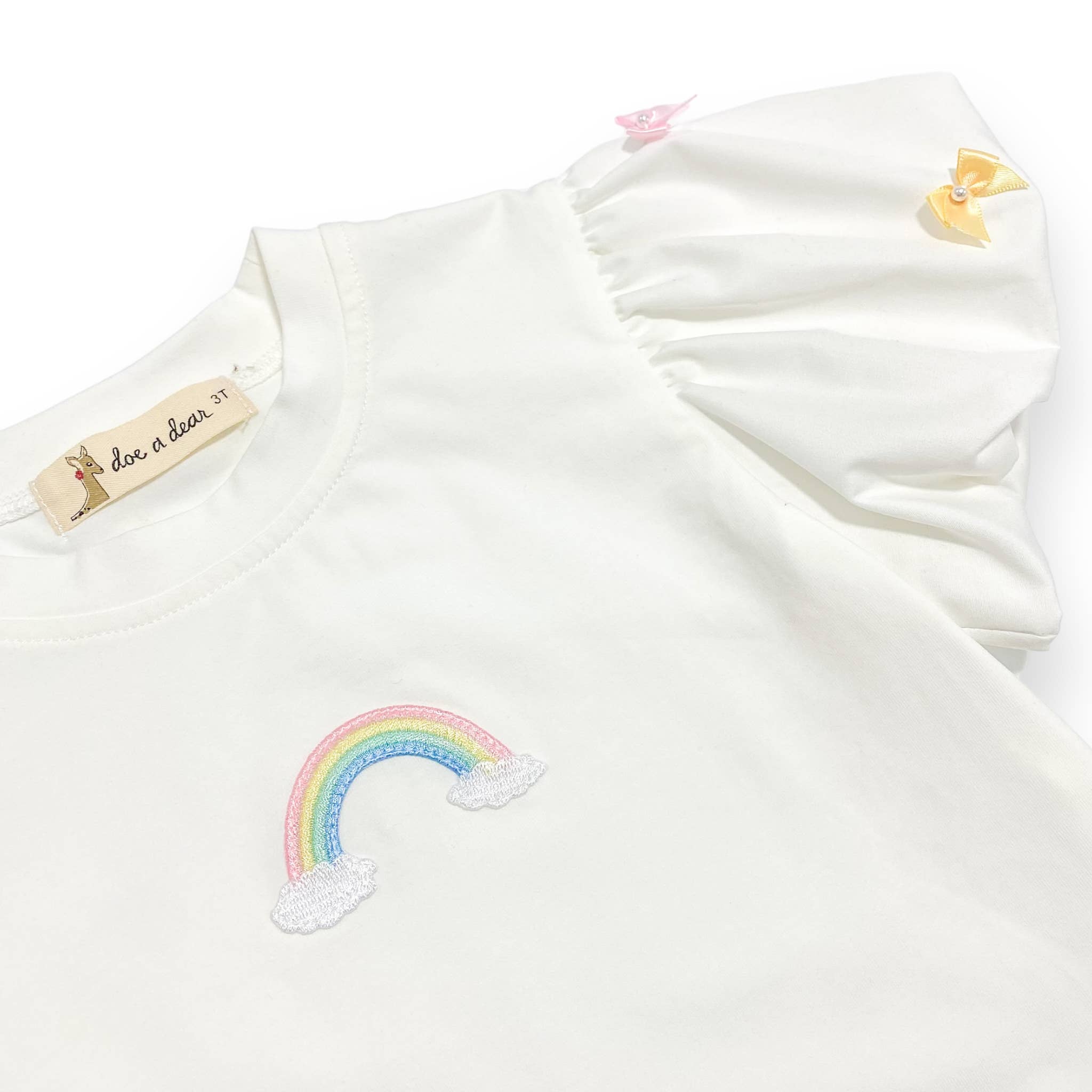 100% Cotton Puff Sleeve T-Shirt | DOE A DEAR - CapuletKids