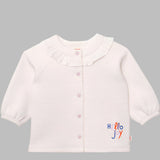 Ecru Embroidered Cardigan | CATIMINI