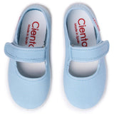 Canvas Yellow Shoes - Light Blue | CIENTA - CapuletKids