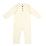 Viverano Organics| Milan Pastel Kangaroo Knit Coverall Romper (Organic Cotton) Mini Kids 0-12M