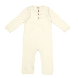 Viverano Organics| Milan Pastel Kangaroo Knit Coverall Romper (Organic Cotton) Mini Kids 0-12M