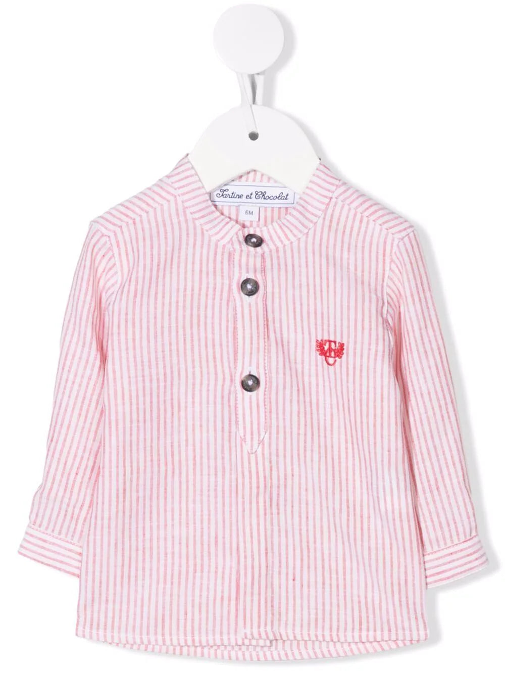 Tartine Et Chocolat Embroidered-Logo Striped Top - CapuletKids