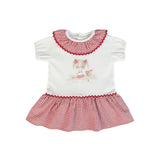 FS Baby Dress - White/red - CapuletKids