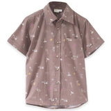 Beet World Collar Cotton Shirt With Garden Tools for Boys - CapuletKids