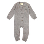 Viverano Organics| Milan Pastel Button Coverall Sweater Knit (Organic Cotton) for Newborn and Mini Kids 0-18 M - CapuletKids