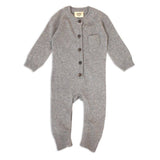 Viverano Organics| Milan Pastel Button Coverall Sweater Knit (Organic Cotton) for Newborn and Mini Kids 0-18 M - CapuletKids