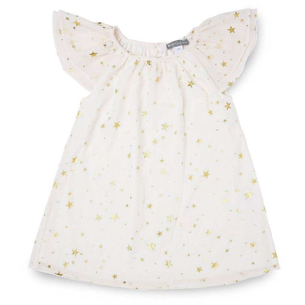 Star Printed Chiffon Dress - CapuletKids