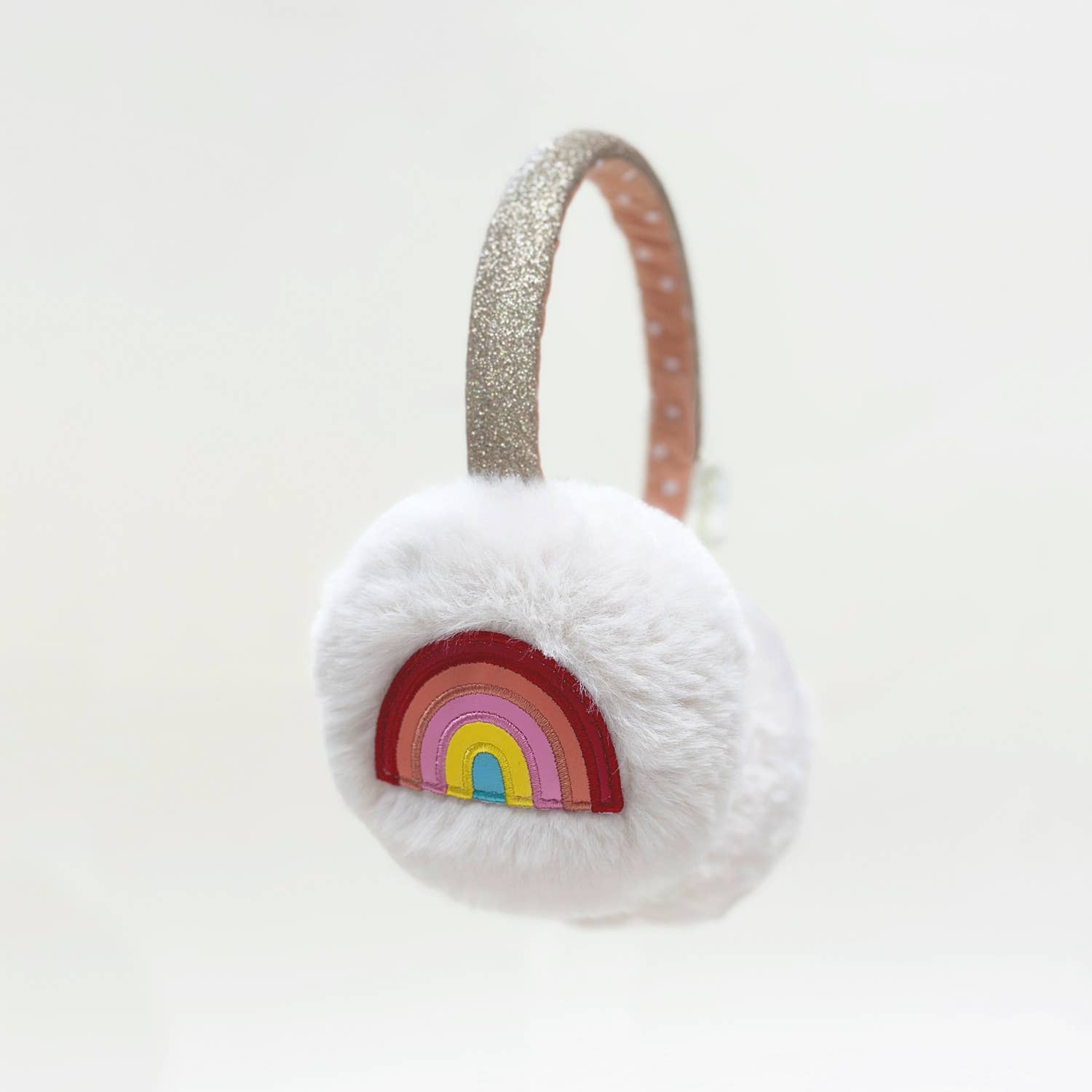 Rockahula Kids Rainbow Glitter Earmuffs with Rainbow Appliqué