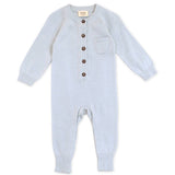 Viverano Organics| Milan Pastel Button Coverall Sweater Knit (Organic Cotton) for Newborn and Mini Kids 0-18 M