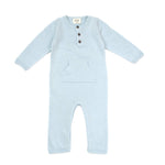 Viverano Organics| Milan Pastel Kangaroo Knit Coverall Romper (Organic Cotton) Mini Kids 0-12M - CapuletKids