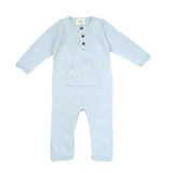 Viverano Organics| Milan Pastel Kangaroo Knit Coverall Romper (Organic Cotton) Mini Kids 0-12M - CapuletKids