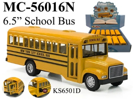 Diecast New York School Bus Toy in Yellow