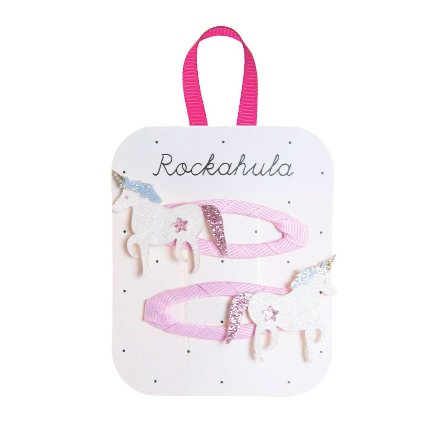 Rockahula Kids Pink Glitter Unicorn Hair Clips