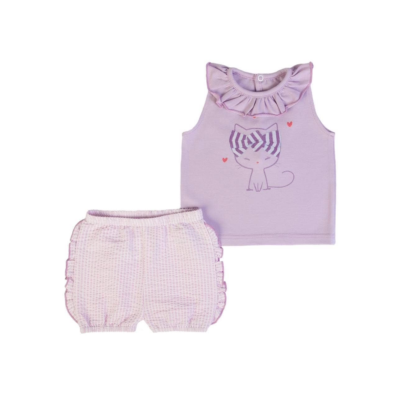 2-Piece Tank and Purple Shorts - CapuletKids